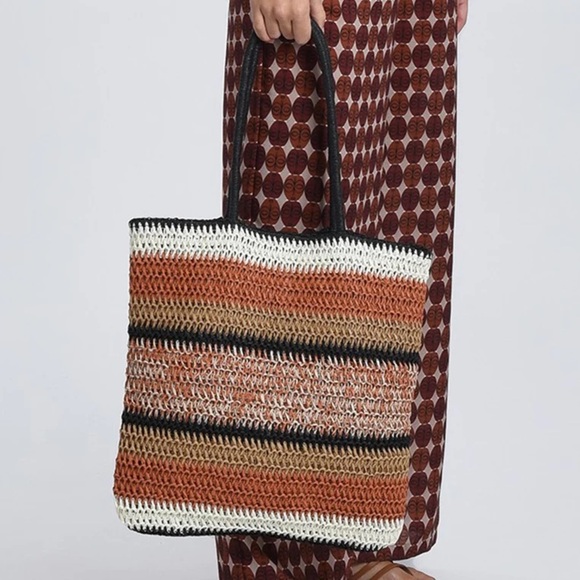 Molly Bracken Handbags - Molly Bracken Multicolor Woven Tote Bag